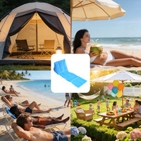 Matelas gonflable pliable en PVC pour plage, camping, parc, extérieur, avec dossier
