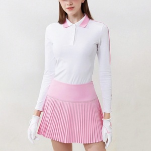 Ladies' Golf Spring Autumn <b>Long</b> Sleeve Sporty Slim Fit Turn-Down Collar Top All-<b>Match</b> Athletic Golf Wear T-Shirt - Product Image 6