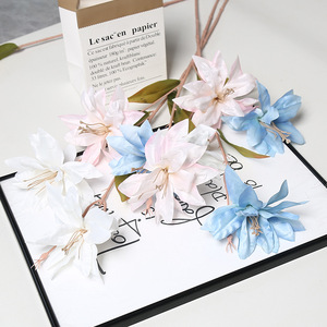 Flor de Lirio Artificial Lichao, Tallo Único de Seda, Decoración para Bodas, Arreglo Floral Ecológico para Pasillos y Hogar - Product Image 3