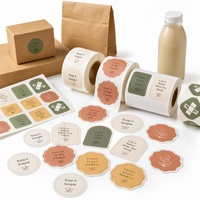 Étiquettes d'emballage imprimées, rouleaux d'autocollants adhésifs, sceaux décoratifs en papier pour boîtes, sacs, bouteilles, pots, bougies, cadeaux
