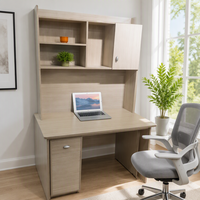 Bureau d'étude et d'écriture moderne et minimaliste en MDF, gain de place, avec bibliothèque intégrée, idéal pour la maison, le bureau ou la chambre d'étudiant - Vente en gros
