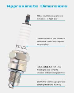 Bujía de Alto Rendimiento de Iridio y Platino para Motocicleta CR7HSA 4549 para Yamaha Honda Kawasaki Suzuki 50cc-150cc GY6 - Product Image 2