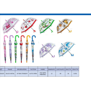ร่มเด็กขายส่ง, โพลีเอสเตอร์, 8 ซี่โครง, หลังคา PVC, รุ่นกันฝน POE1025 - Product Image 2