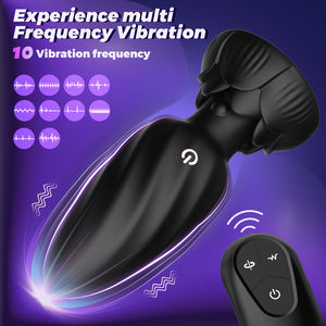Vibrateur anal en silicone à 10 fréquences, avec fonction de vibration, d'expansion, de stimulation, de balancement et de rotation, pour A - Product Image 2