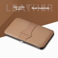 Ensemble de manucure et pédicure de luxe 10 pièces en acier inoxydable avec étui en cuir, cadeau idéal pour hommes et femmes