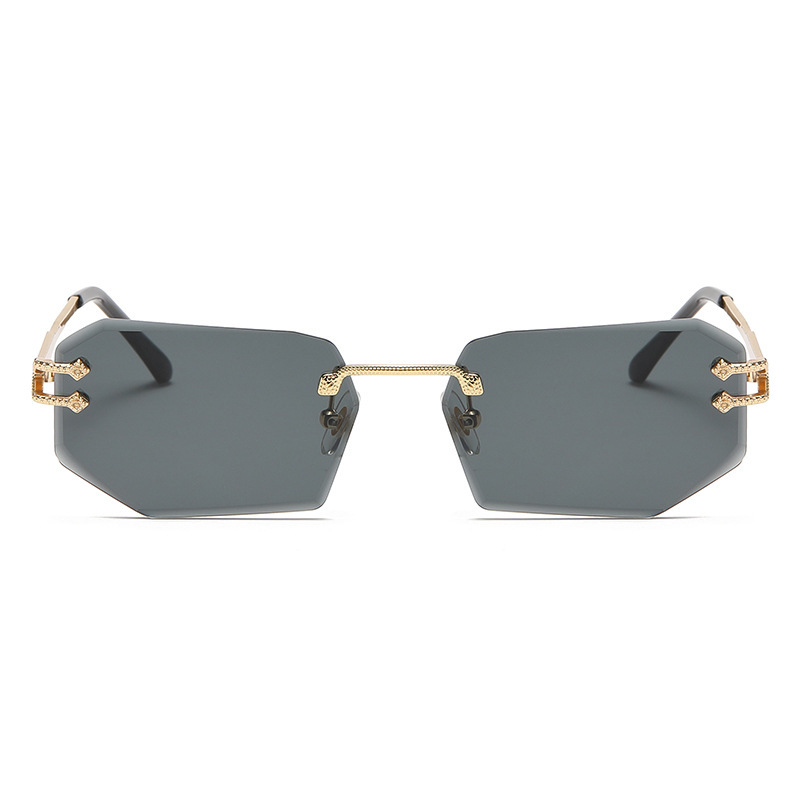 Crystal Snake Shaped Metal Personalized Cut Edge Sunglasses display picture 1