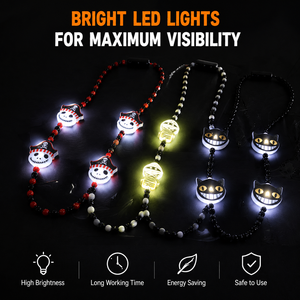 Collar de Halloween con Luz LED Ultrabrillante, Novedad para Fiestas, Regalos para Navidad, Bodas y Celebraciones, Ecológico - Product Image 2