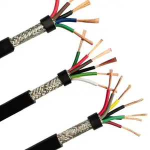 CU o TI-CU Conductor de aislamiento de PVC y alambre de cobre vaina trenzado de alambre de acero galvanizado blindado instrumento de cables