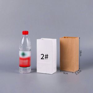 Custom Strong Classic Kraft Square Paper <b>Bags</b> for Food Champagne <b>Bread</b> Offset Printing Self Adhesive Seal Wholesale Packaging - Product Image 4