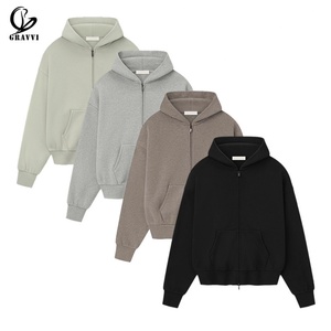 Gravvi Custom Heavy Weight 400 Grams Casual <b>Men's</b> Hoodies Sweatshirts High Quality French Terry Hoodie Essential - Product Image 2