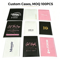Enveloppes à bulles personnalisées de taille A4 A5 noir mat enveloppe rembourrée antichoc enveloppe d'expédition auto-adhésive avec bulle