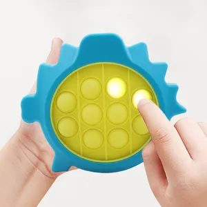 Bubble Popping Fun Push Puzzle Games Board Light Up Silicone Electronic Popper Sensory Fidgets Toy For Kids