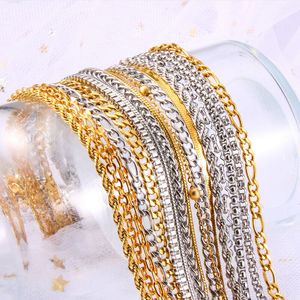 Catena di corda placcata <span class=keywords><strong>oro</strong></span> reale 18 carati personalizzata Miami <span class=keywords><strong>collana</strong></span> a catena da uomo in acciaio inossidabile cubano catene da donna collane di gioielli di moda - Product Image 5