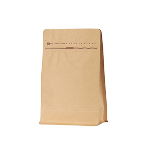 500g Túi cà phê giấy kraft với van bền vững và dây kéo nhựa dập nổi đáy phẳng bao bì <span class=keywords><strong>doypack</strong></span> - Product Image 2