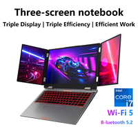 Nouveau 16 pouces 10.5 Home Office Film pli trois moniteur ordinateur portable 3 écran tactile reconnaissance faciale 12 Core I7 DDR4 DDR5 16GB 512GB SSD