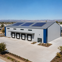 Bâtiment en structure d'acier préfabriqué de qualité ASTM A572 Grade 50, prêt pour l'énergie solaire, avec panneaux PIR, pour entrepôt et distribution