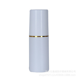 White Plastic Spray <b>Bottles</b> 30ml 50ml 100ml Cylinder <b>Pump</b> Sprayer Gold Stripe Personal Care Packaging - Product Image 5