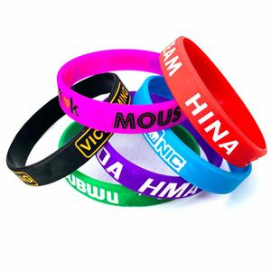 Custom Logo Rubber Silicone Sport Jewelry Embossed Wristband Men Wrist Band Bracelet for Promotional <b>Gifts</b> Events Advertising - Product Image 5