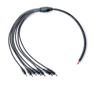 1 Tot 8 Poort Dc <span class=keywords><strong>Plug</strong></span> Splitter Kabel, Dc Power 1 Vrouwelijke Naar 8 Mannelijke Connector Splitter Kabel, 5.5X2.1Mm Voor Led Power Adapters - Product Image 4