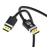 Cable DisplayPort 1.4 con Carcasa de Aluminio, Ultra HD 8K 60Hz, Sincronización de Audio y Video, Cable DP con Cubierta de PVC Trenzada para PC, Laptop y Proyector