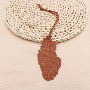 Qatar Map Shape Pu Leather <b>Bag</b> Car Pendant Hanger Ornament Travel Souvenir Handbag Supplies - Product Image 2