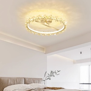 โคมไฟเพดานคริสตัลสไตล์นอร์ดิกแบบมินิมอลทันสมัยสำหรับห้องนอนและห้องรับประทานอาหาร ดีไซน์หรูหราแบบกลีบดอกไม้สไตล์เจ้าหญิง พร้อมสัมผัสความเป็นเอกลักษณ์เฉพาะตัว - Product Image 3