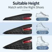Semelles rehausseuses réglables en hauteur avec coussin d'air amovible, inserts de talon de 3cm, 5cm, 7cm, 9cm, 11cm pour femmes et hommes