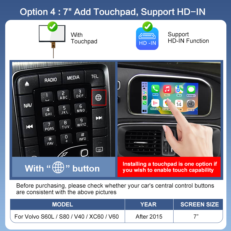 Gen 3 CarPlay ajouter 7 "TP et HDMI