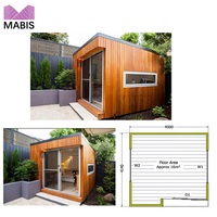 Petite cabane en bois préfabriquée de luxe, imperméable, structure en acier léger, abri pour voiture MABIS MB1A moderne