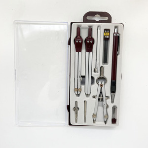 Usine personnalisée, vente en gros, papeterie, cercles de dessin, ensemble de compas de maths en plastique, boussole métallique multifonctionnelle pour étudiant - Product Image 5