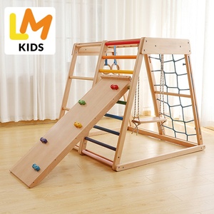 Cadre d'escalade en <span class=keywords><strong>bois</strong></span> WestShore pour enfants Échelles Jouets Jeu d'escalade <span class=keywords><strong>Arche</strong></span> d'escalade intérieure et cadre de rampe pour aire de <span class=keywords><strong>jeux</strong></span> extérieure pour enfants - Product Image 1
