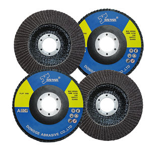 Disque à lamelles 4-1/2 "Disque à lamelles en fibre de verre avec support en oxyde de zircone Disque à lamelles rond abrasif 4.5 pour ébavurage - Product Image 1