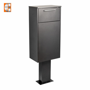 Home use outdoor Strong package parcel box floor standing parcel drop box Key locking drop box