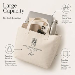 Eco Friendly Soft <b>Canvas</b> <b>Tote</b> Bag Custom Twisted Rope Handle Design Large Capacity Outdoor Picnic Bag Wholesale Travel Beach Bag - Product Image 3