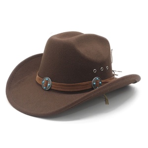 Sombrero de Vaquero de Ala Ancha Estilo Étnico para Hombre y Mujer, Nuevo Estilo de Exportación, Parte Superior Plana, Transpirable, de Poliéster/Algodón - Product Image 2