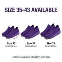 Chaussures de sport respirantes à plateforme pour femmes, avec empeigne en maille, soutien de la voûte plantaire, amorti anti-fatigue, collection Printemps, toutes tailles OEM