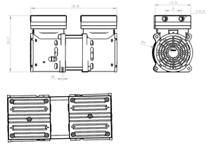 Custom Atacado Laboratório Duplo Cabeças Pequena Alta Bomba De Vácuo 220V AC Elétrica Micro Air Sample Diafragma Bomba De Vácuo - Product Image 4