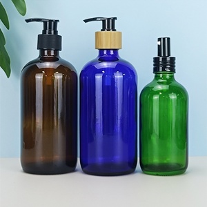 Bouteilles en verre ambré personnalisées pour hôtel, shampoing Boston, 150 ml, 250 ml, 500 ml, emballage cosmétique - Product Image 1