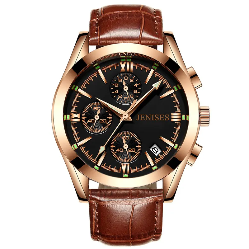 Luxury Waterproof Leather Strap Wristband Fashion Simple Quartz Men's Watch