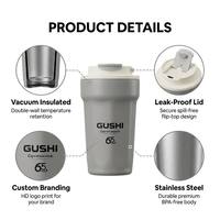 Ensemble cadeau d'entreprise personnalisé avec logo, mug à café en céramique et gobelet isotherme en acier inoxydable avec sac