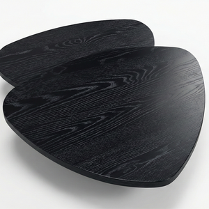 Table basse ovale moderne en bois de caoutchouc durable du Vietnam, placage MDF, ensemble ASH, avec garantie d'un an, décorative PKP - Product Image 4