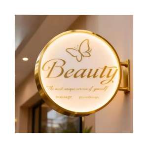 High Color Rendering Index Round Acrylic <b>LED</b> Advertising <b>Light</b> <b>Box</b> Professional Custom Illuminated Signboard fo Business Display - Product Image 2