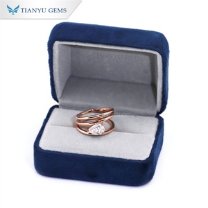 Tianyu อัญมณี1CT F VS1ลูกแพร์ตัดเพชรที่โซลิแทร์โรสโกลด์14K แหวนหมั้นแต่งงานสำหรับผู้หญิงปรับแต่งเครื่องประดับได้ตามต้องการ - Product Image 6