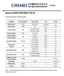 GPPS PG-33 Polystyrene Pellets General Purpose Polystyrene Gpps Plastic Raw Material Ps Resin Transparent GPPS Granule - Product Image 3