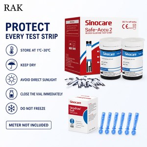 <span class=keywords><strong>Bandelettes</strong></span> de test de glycémie Sinocare Safe Accu2, 50 <span class=keywords><strong>bandelettes</strong></span> + 50 lancettes avec ou <span class=keywords><strong>sans</strong></span> lecteur, MOQ 1 - Product Image 6