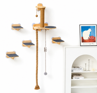 ROPECUBE Meubles muraux modernes pour chats, pour la maison et le bureau, tour d'escalade multi-niveaux, griffoir, hamac de repos