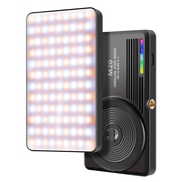 Lampes vidéo RGB M20, éclairage LED pour caméra, lumière de photographie portable pleine couleur, lampe à panneau à intensité réglable, support d'attraction magnétique