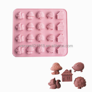 <span class=keywords><strong>Moule</strong></span> à glaçons en silicone de qualité alimentaire coloré personnalisé pour la cuisson et la congélation sur le thème de l'automne en silicone pour <span class=keywords><strong>maison</strong></span> des champignons et des écureuils - Product Image 5