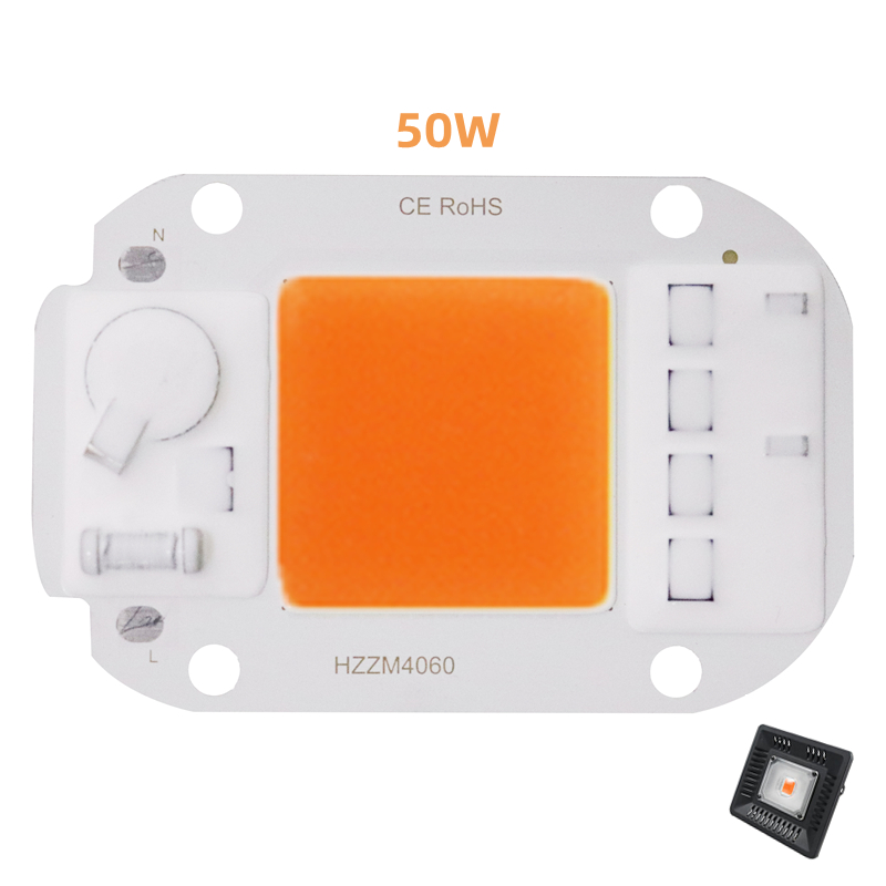 220v 50w Led Cob Chip 60 Hz For Hydroponic Flowers Greenhouse
