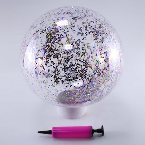 Bola Pantai Payet Jumbo Mainan Kolam Renang Gliter Raksasa Confetti Glitter Bola Pantai Bening Kolam Renang Air Menyenangkan - Product Image 2